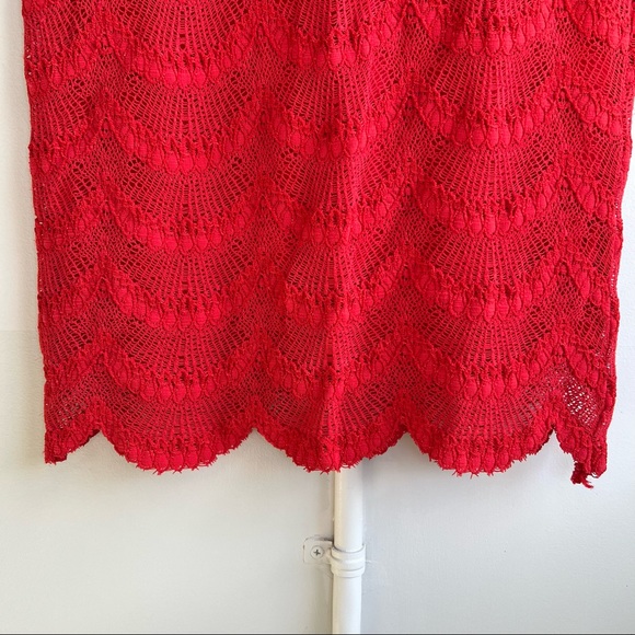 COPY - Free People Nightcap edition red lace mini dress bodycon style size 2 sm - Picture 11 of 15